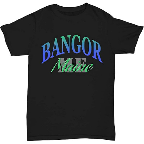 City Pride Bangor Maine T-Shirt Black Shirt Men's Top Tee City Pride Bangor Maine T-Shirt Black Shirt Men's Top Tee