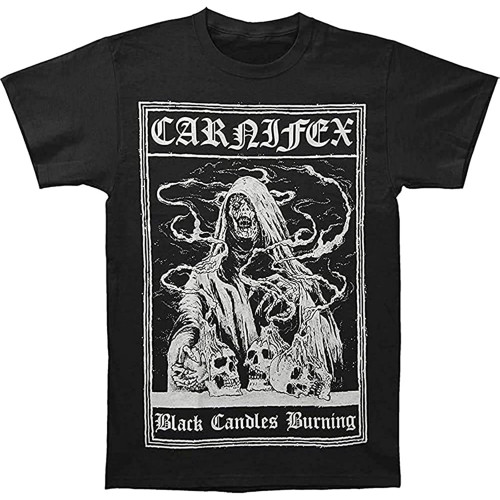 Carnifex Men's Black Candles Burning T-Shirt Black Shirt Men's Top Tee Carnifex Men's Black Candles Burning T-Shirt Black Shirt Men's Top Tee