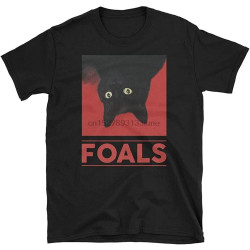 Cat Foals Tour T-Shirt Black Shirt Men's Top Tee Cat Foals Tour T-Shirt Black Shirt Men's Top Tee