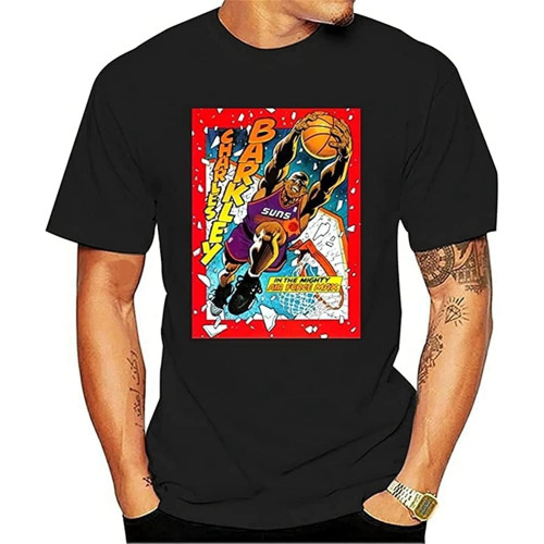 Charles Barkley 90S Shoe Ad Oldskool T-Shirt Black Shirt Men's Top Tee