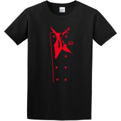 Chef Jacket T-Shirt Black Shirt Men's Top Tee Chef Jacket T-Shirt Black Shirt Men's Top Tee