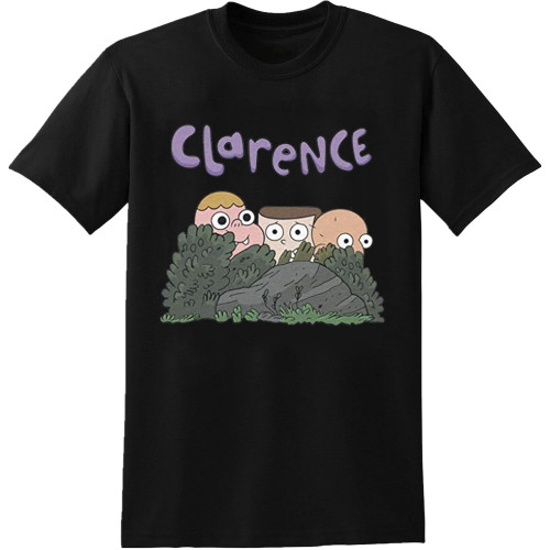 Clarence Cartoon Characters T-Shirt Black Shirt Men's Top Tee Clarence Cartoon Characters T-Shirt Black Shirt Men's Top Tee