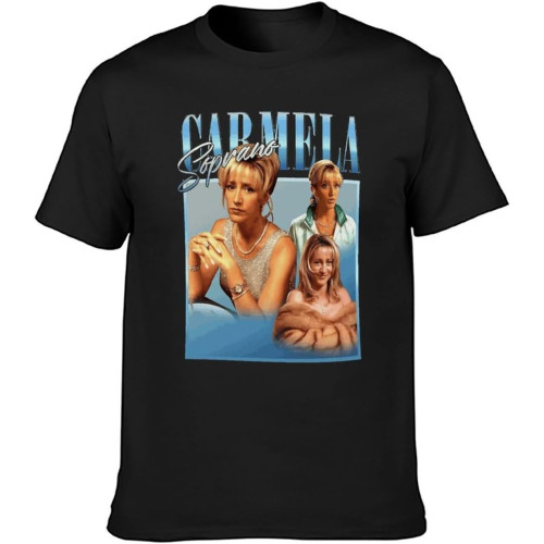 Carmela Soprano T-Shirt Black Shirt Men's Top Tee Carmela Soprano T-Shirt Black Shirt Men's Top Tee
