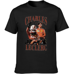 Charles Leclerc Victory Essential T-Shirt Black Shirt Men's Top Tee Charles Leclerc Victory Essential T-Shirt Black Shirt Men's Top Tee