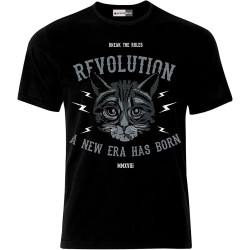 Cat Revolution Katze Chatte Wild Nature T-Shirt Black Shirt Men's Top Tee Cat Revolution Katze Chatte Wild Nature T-Shirt Black Shirt Men's Top Tee