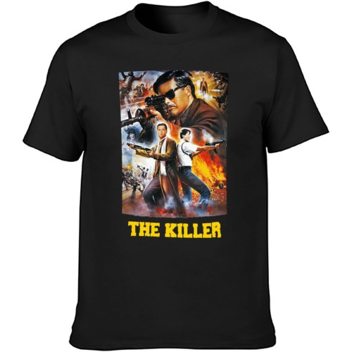 Chow Yun Fat The Killer Hong Kong Action Movie Fan T-Shirt Black Shirt Men's Top Tee Chow Yun Fat The Killer Hong Kong Action Movie Fan T-Shirt Black Shirt Men's Top Tee