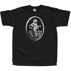 Catholic Our Lady of Medjugorje Medal T-Shirt Black Shirt Men's Top Tee Catholic Our Lady of Medjugorje Medal T-Shirt Black Shirt Men's Top Tee