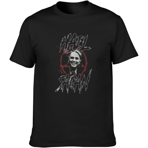 Carl Sagan Hail Sagan Neil Degrasse Tyson Bill Nye T-Shirt Black Shirt Men's Top Tee