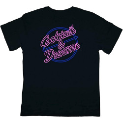 Cocktails and Dreams Kokomo Nightclub Dance Countdown Party T-Shirt Black Shirt Men's Top Tee Cocktails and Dreams Kokomo Nightclub Dance Countdown Party T-Shirt Black Shirt Men's Top Tee