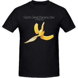 Chris Rea Gods Great Banana Skin T-Shirt Black Shirt Men's Top Tee Chris Rea Gods Great Banana Skin T-Shirt Black Shirt Men's Top Tee