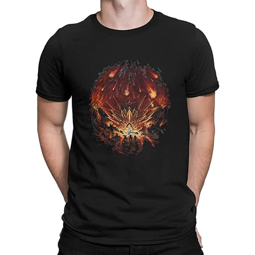 Chrono Trigger Game Men Fire Rains from The Heavens Chronicles of Time T-Shirt Black Shirt Men's Top Tee Chrono Trigger Game Men Fire Rains from The Heavens Chronicles of Time T-Shirt Black Shirt Men's Top Tee