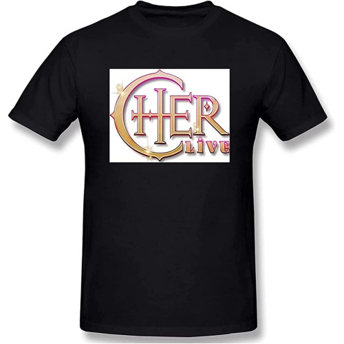 Cher Live in Concert T-Shirt Black Shirt Men's Top Tee Cher Live in Concert T-Shirt Black Shirt Men's Top Tee