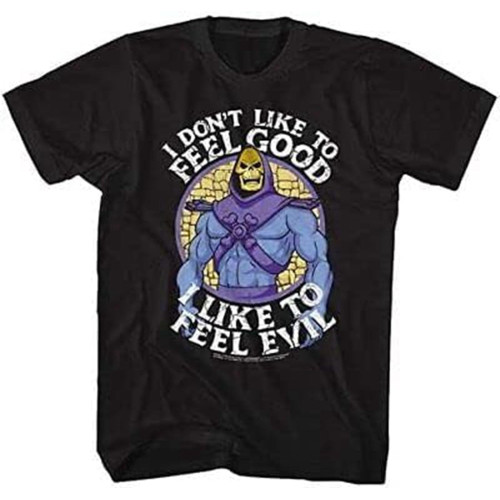 Skeletor I Like to Feel Evil Funny Gift Mens T-Shirt Black
