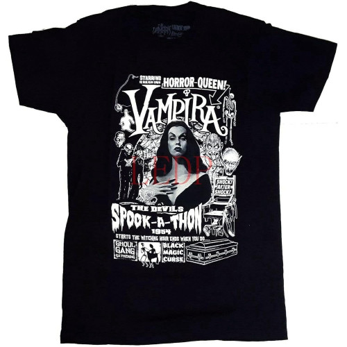 Kreepsville Men's Vampira Spookathon T-Shirt Black Kreepsville Men's Vampira Spookathon T-Shirt Black