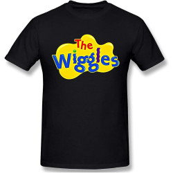 The Wiggles Tshirt Man T Shirt Shirts Summer Tops Tshirts Short Sleeves Tees T-Shirt Black