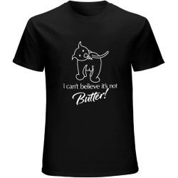 Dog Slim fit t Shirt Mens I Can't Believe It's Not Butter T-Shirt Black Unisex Mens Tees Dog Slim fit t Shirt Mens I Can't Believe It's Not Butter T-Shirt Black Unisex Mens Tees