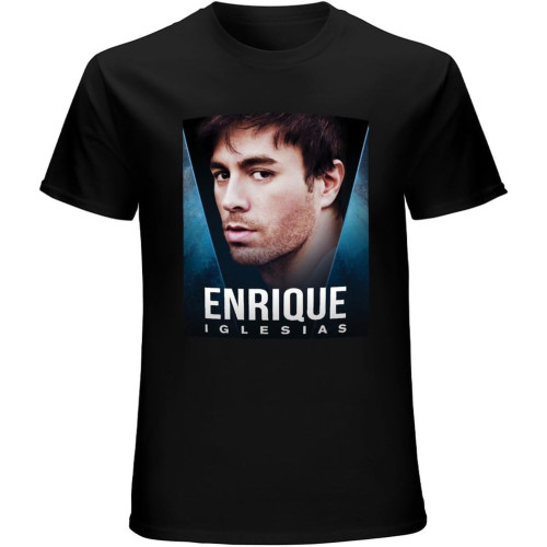Enrique Iglesias T-Shirt Black Unisex Mens Tees Enrique Iglesias T-Shirt Black Unisex Mens Tees
