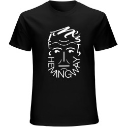 Ernest Hemingway T-Shirt Black Unisex Mens Tees Ernest Hemingway T-Shirt Black Unisex Mens Tees