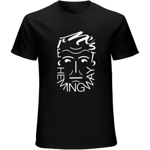 Ernest Hemingway T-Shirt Black Unisex Mens Tees Ernest Hemingway T-Shirt Black Unisex Mens Tees
