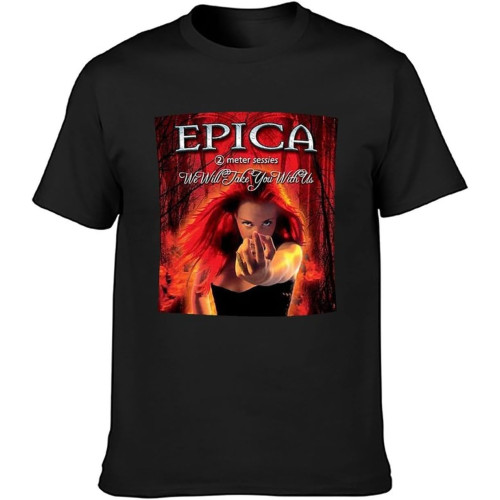 Epica We Will Take You with Us Owl T-Shirt Black Unisex Mens Tees