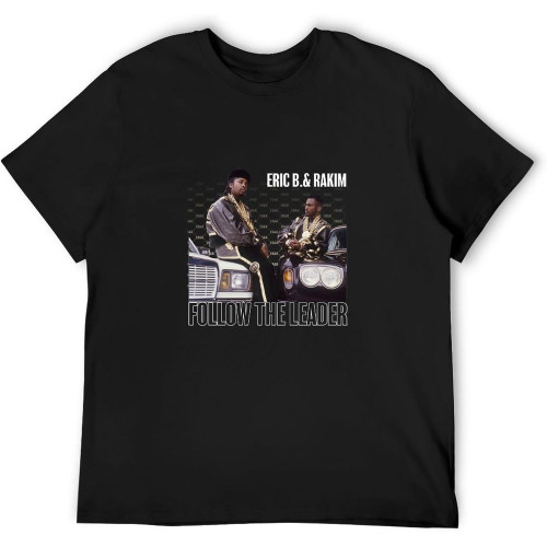Eric B.Rakim Follow The Leader T-Shirt Black Unisex Mens Tees