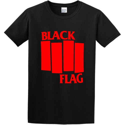 Black Flag Band T-Shirt Black Unisex Mens Tees Black Flag Band T-Shirt Black Unisex Mens Tees