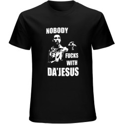 Nobody Fucks with Da Jesus T-Shirt Mens Unisex Black Tees Nobody Fucks with Da Jesus T-Shirt Mens Unisex Black Tees