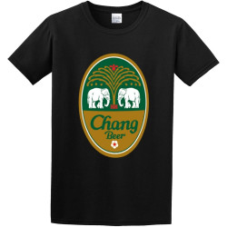 Chang Beer T-Shirt Mens Unisex Black Tees Chang Beer T-Shirt Mens Unisex Black Tees