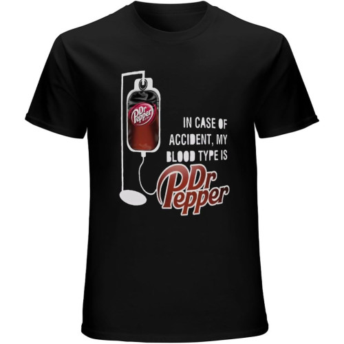 My'S Movet in Case of Accident Blood Type is Dr Pepper Vintages T-Shirt Mens Unisex Black Tees XL My'S Movet in Case of Accident Blood Type is Dr Pepper Vintages T-Shirt Mens Unisex Black Tees XL