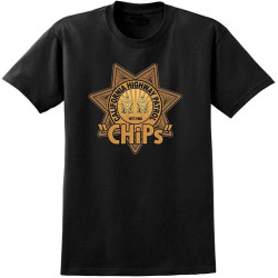 Chips Retro TV Show 70s 80s Television Bike T-Shirt Mens Unisex Black Tees Chips Retro TV Show 70s 80s Television Bike T-Shirt Mens Unisex Black Tees