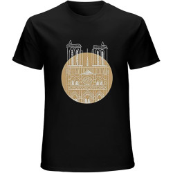 Notre Dame De Paris Religion Cathedral Paris Lover T-Shirt Mens Unisex Black Tees Notre Dame De Paris Religion Cathedral Paris Lover T-Shirt Mens Unisex Black Tees