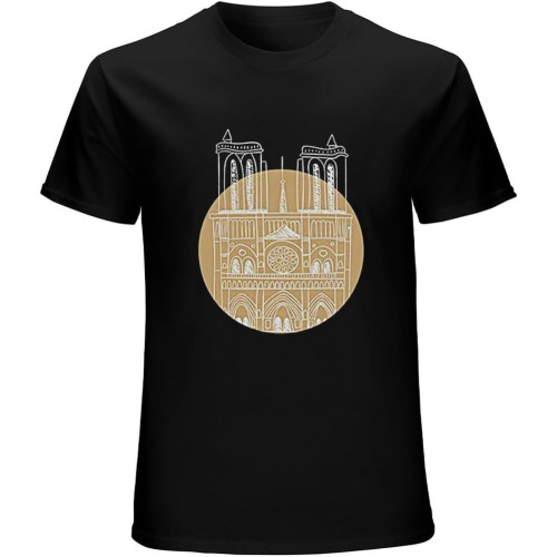 Notre Dame De Paris Religion Cathedral Paris Lover T-Shirt Mens Unisex Black Tees Notre Dame De Paris Religion Cathedral Paris Lover T-Shirt Mens Unisex Black Tees