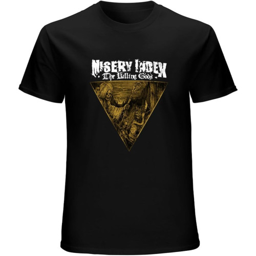 Misery Index Killing The Gods Rockabilia T-Shirt Mens Unisex Black Tees Misery Index Killing The Gods Rockabilia T-Shirt Mens Unisex Black Tees