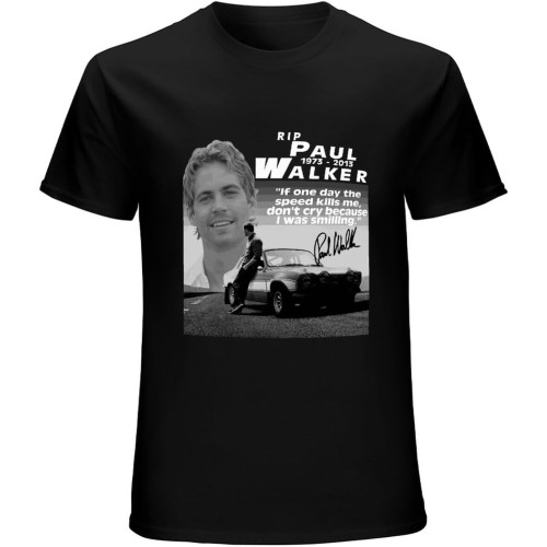 Paul Walker Rip T-Shirt Mens Unisex Black Tees Paul Walker Rip T-Shirt Mens Unisex Black Tees
