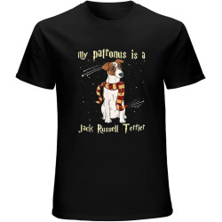 My Patronis A Jack Russell Terrier T-Shirt Mens Unisex Black Tees