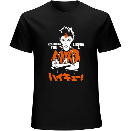 Nishinoya Yuu T-Shirt Mens Unisex Black Tees Nishinoya Yuu T-Shirt Mens Unisex Black Tees