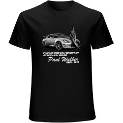 Paul Walker T-Shirt Mens Unisex Black Tees Paul Walker T-Shirt Mens Unisex Black Tees