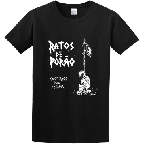 Men' Ratos De Porao Crucificados - New Regular Fit T Shirt Men' Ratos De Porao Crucificados - New Regular Fit T Shirt