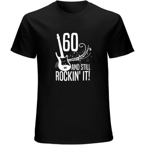 Micerice 60Th Vintage Still Rockin T-Shirt Mens Unisex Black Tees Micerice 60Th Vintage Still Rockin T-Shirt Mens Unisex Black Tees