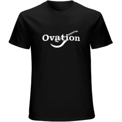 Ovation Electric Guitar T-Shirt Mens Unisex Black Tees Ovation Electric Guitar T-Shirt Mens Unisex Black Tees
