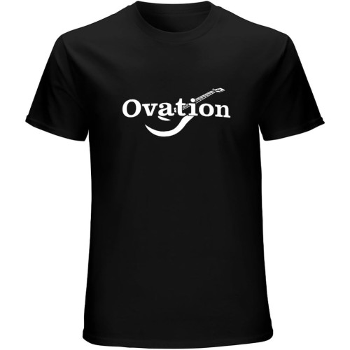 Ovation Electric Guitar T-Shirt Mens Unisex Black Tees Ovation Electric Guitar T-Shirt Mens Unisex Black Tees