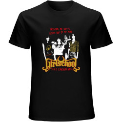 Merkia Girlschool 999 Emergency T-Shirt Mens Unisex Black Tees Merkia Girlschool 999 Emergency T-Shirt Mens Unisex Black Tees