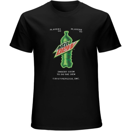 Mountain Dew T-Shirt Mens Unisex Black Tees Mountain Dew T-Shirt Mens Unisex Black Tees