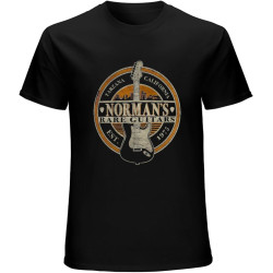 Norman Rare Guitars T-Shirt Mens Unisex Black Tees Norman Rare Guitars T-Shirt Mens Unisex Black Tees