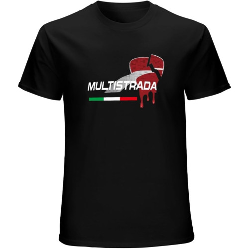 Motorcycle for Multistrada 1200 T-Shirt Mens Unisex Black Tees Motorcycle for Multistrada 1200 T-Shirt Mens Unisex Black Tees
