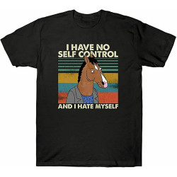Rare BoJack Horseman I Have No Self Control and I Hate T-Shirt Men' Rare BoJack Horseman I Have No Self Control and I Hate T-Shirt Men'