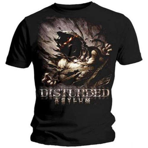 Disturbed Asylum T-Shirt Men's Black Black Disturbed Asylum T-Shirt Men's Black Black