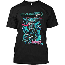 Hatsune Miku Expo Europe Vocaloid Singer Music Cartoon Mens T-Shirt