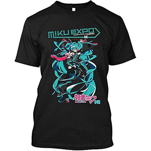 Hatsune Miku Expo Europe Vocaloid Singer Music Cartoon Mens T-Shirt Hatsune Miku Expo Europe Vocaloid Singer Music Cartoon Mens T-Shirt