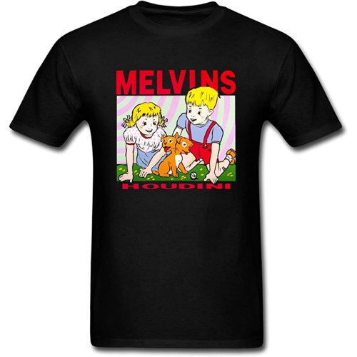 Comfortable Houdini Melvin Band Band Men's Clothing Unisex 100% Cotton Short-Sleeve T-Shirts Black